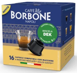 Capsule caffè Borbone Dolce Gusto Dek 16 capsule