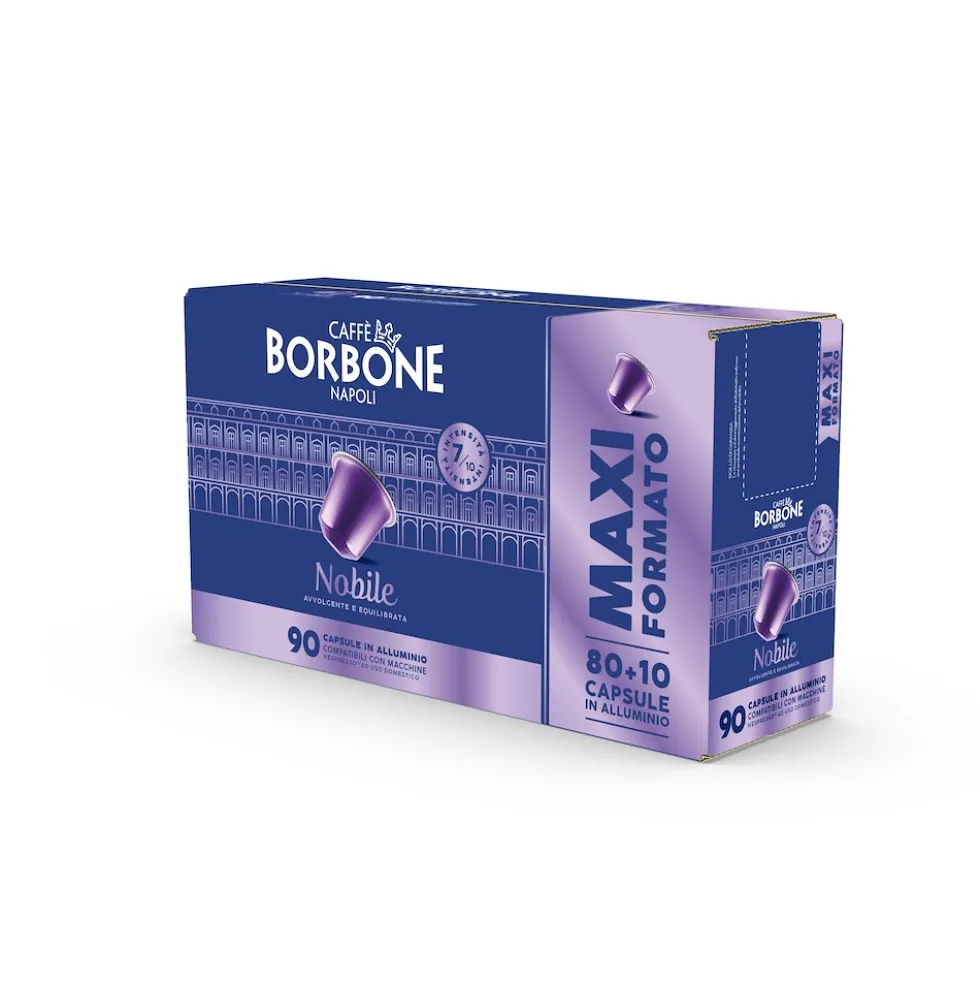 Capsule caffè Borbone Nobile Nespresso Alluminio 80+10 capsule