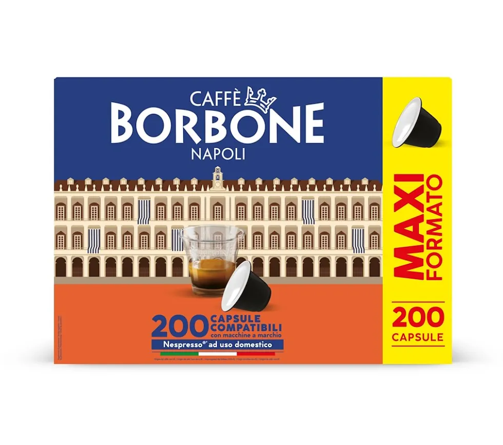 Capsule caffè Borbone REBBLUNOBILE4X50N compatibili Nespresso Nobile 200pz
