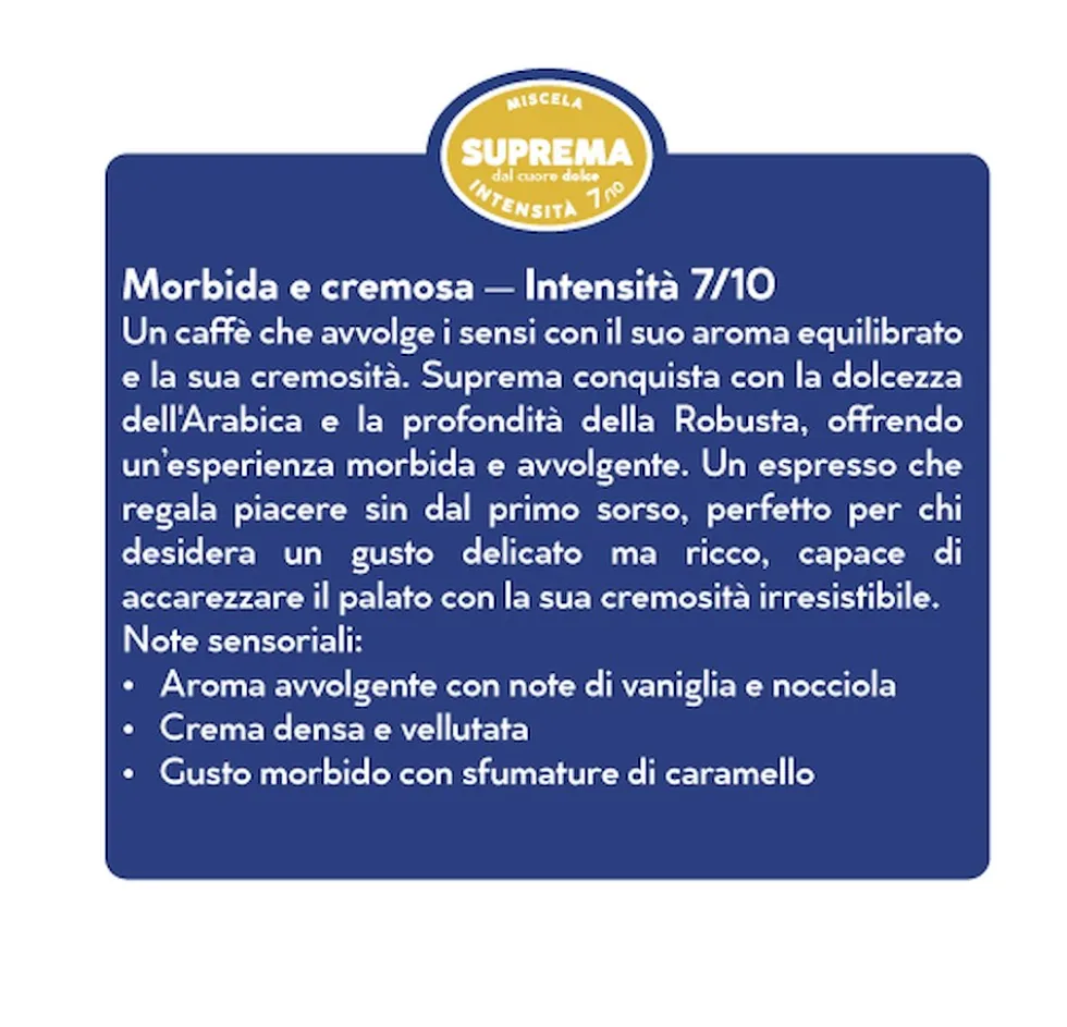 Capsule caffè Borbone REBOROPALAZSUPR050N compatibili Nespresso Suprema 50pz