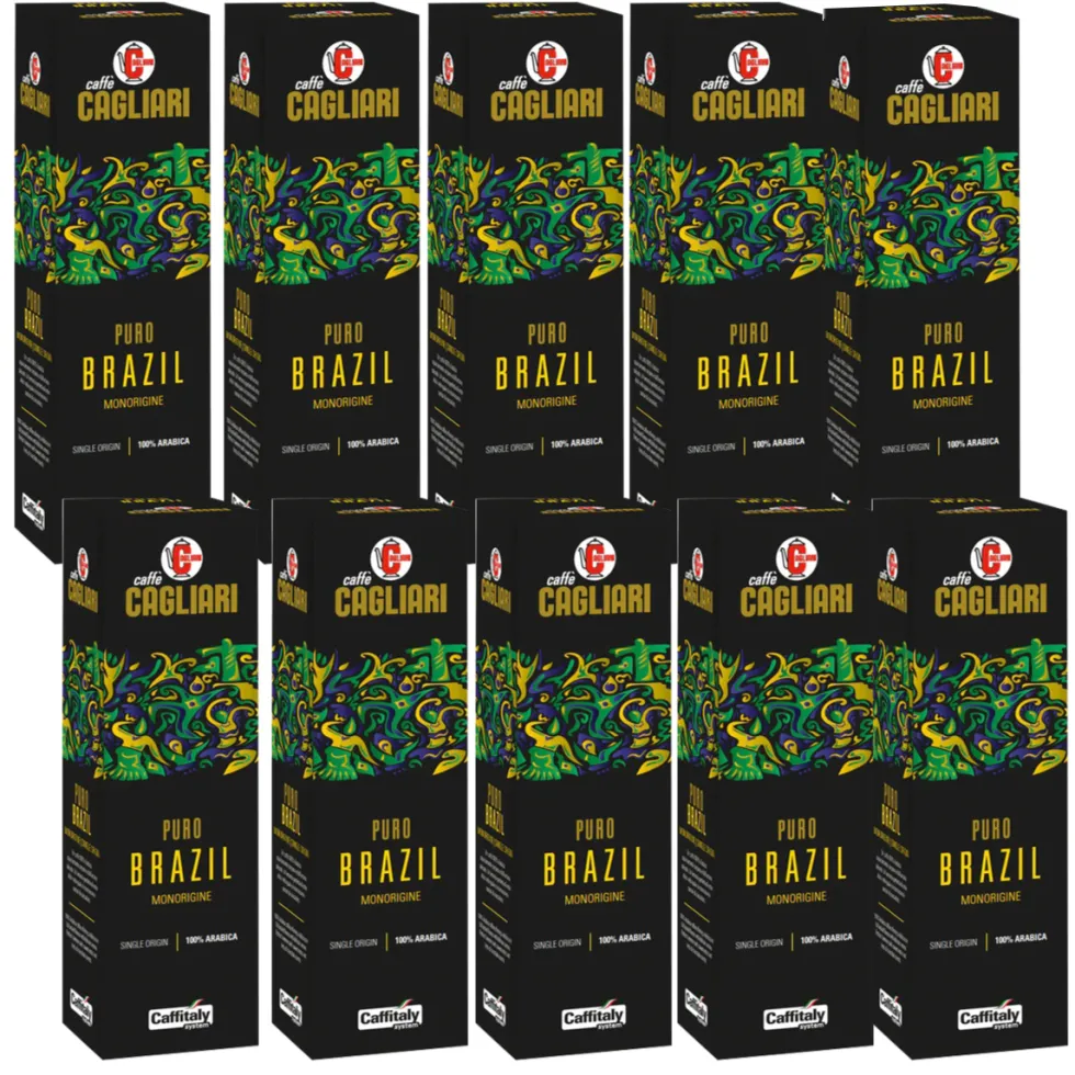100 Capsule Caffitaly System Caffè Monorigine Brasile Cagliari Brazil 100% arabica