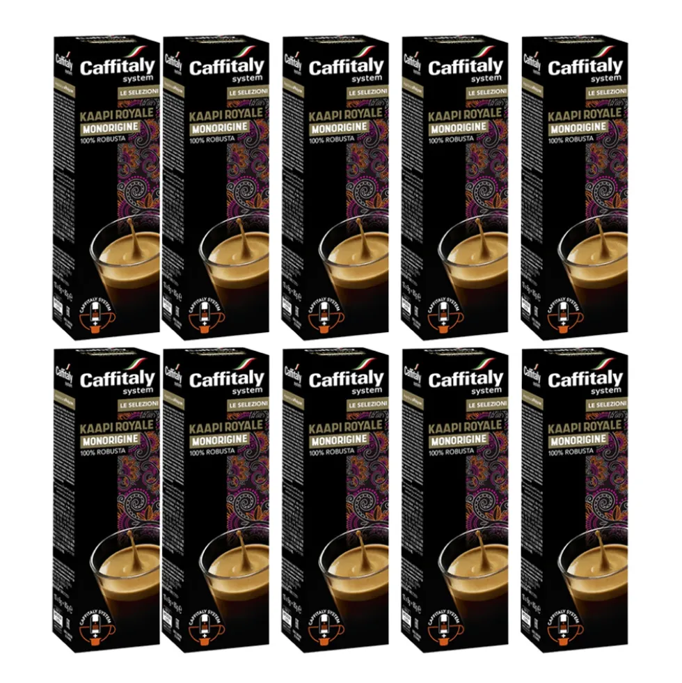 100 Capsule Caffitaly System Caffè Monorigine Kaapi Royale 100% Robusta