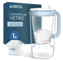 Caraffa filtrante Brita 1061071 GLASS JUG Kit con 1 filtro Maxtra Pro