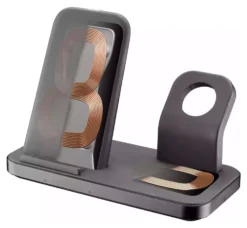Caricabatterie Cellular Line WIRELESS3IN1IPHK TRIO CHARGER 3In1 Black
