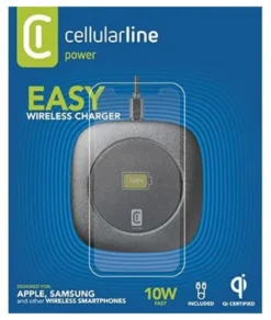 Caricabatterie Cellular Line WIRELESSPAD10WK EASY CHARGER Qi Black