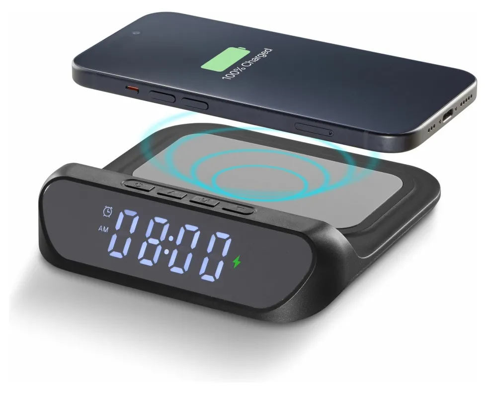 Caricabatterie Cellular Line WIRELESSCLOCK2K SMART CLOCK WIRELESS Blac