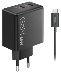 Caricabatterie Dual USB-C 65W GaN Lenovo G0A6065BEU per laptop, cel e tablet