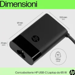 Caricabatterie HP USB-C 65W compatto per viaggi