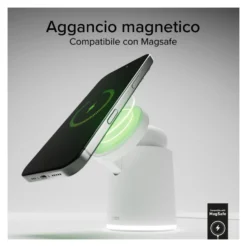 Caricabatterie Sbs TEWIRMAGFOLD2IN1 MAGNETIC Power Dock 2in1 Qi White