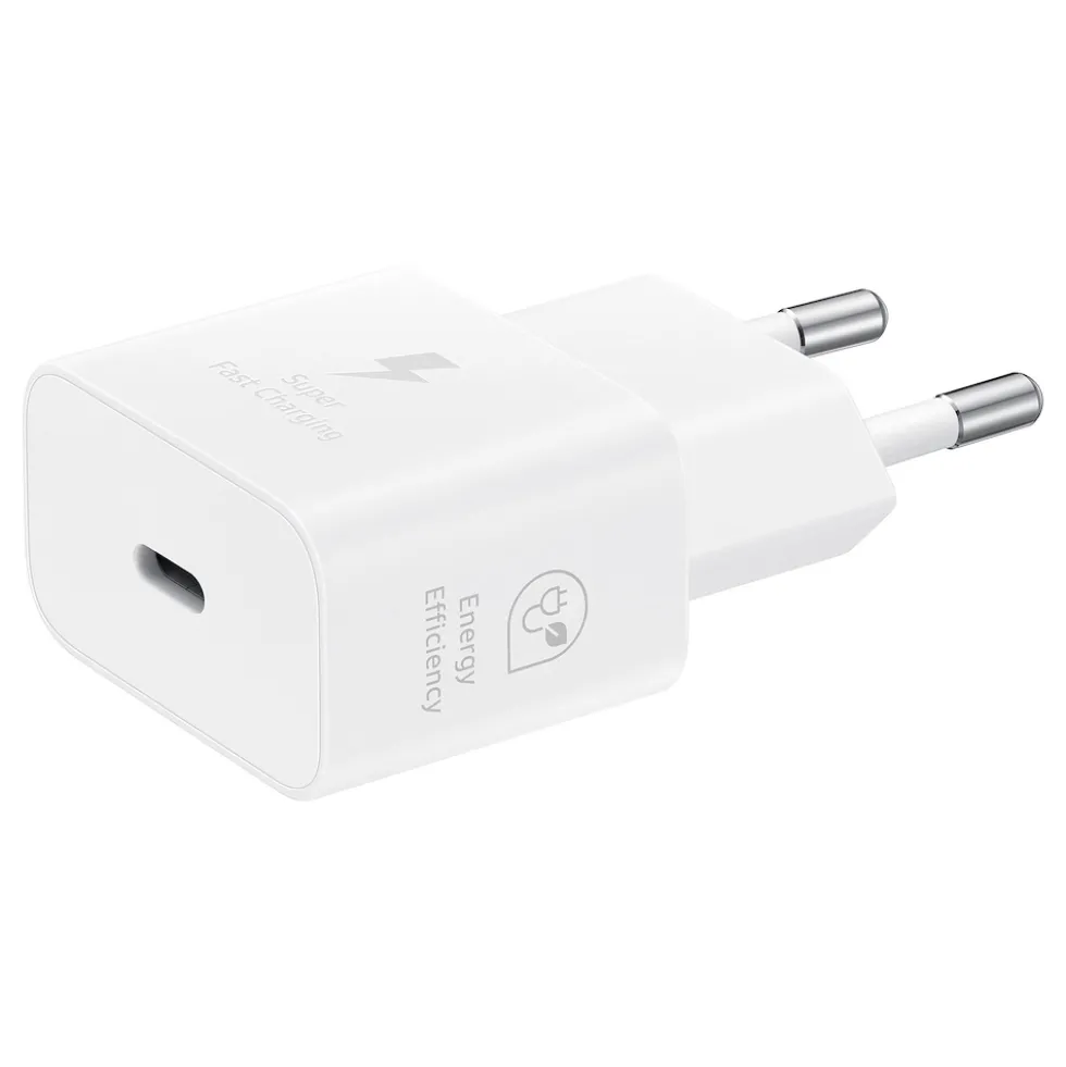 Caricabatterie Type C Bianco Gan 25W (No Cavo) Samsung