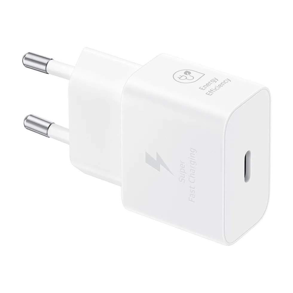 Caricabatterie Type C Bianco Gan 25W (No Cavo) Samsung