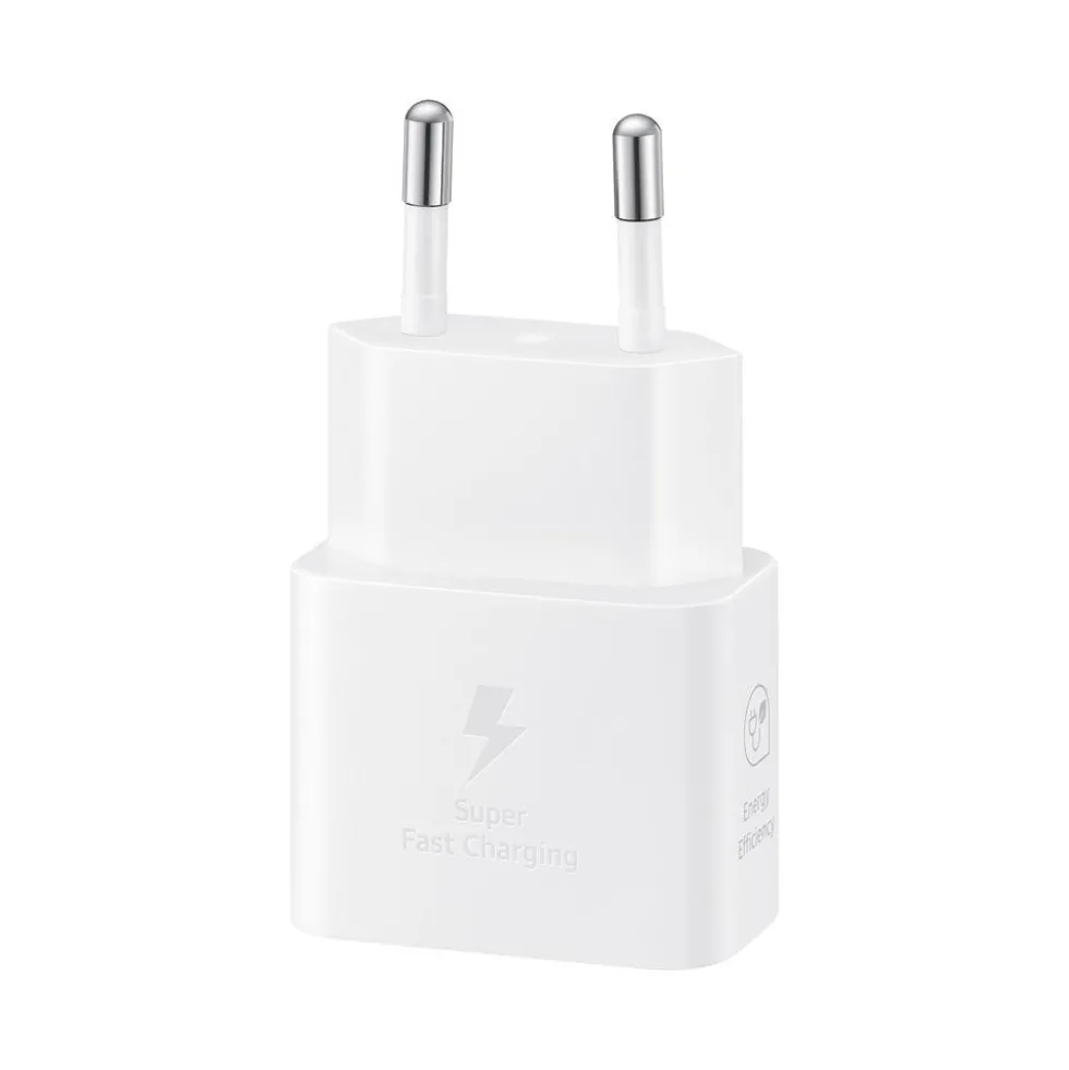 Caricabatterie Type C Bianco Gan 25W (No Cavo) Samsung