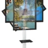 Carrello monitor Techly ICA TR3WH Supporto a Pavimento con Mensola Bia