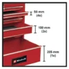 Carrello porta attrezzi Einhell 4510151 Tc Tw150 7 Cassetti Rosso