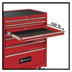 Carrello porta attrezzi Einhell 4510151 Tc Tw150 7 Cassetti Rosso
