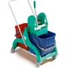 Carrello professionale per le pulizie Nick verde 30 lt con maniglia reversibile