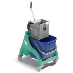 Carrello professionale per le pulizie Nick verde 25 lt con strizzatore O-Key