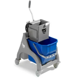 Carrello professionale per le pulizie Nick grigio 30 lt con maniglia reversibile