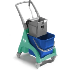 Carrello professionale per le pulizie Nick verde 25 lt con strizzatore O-Key