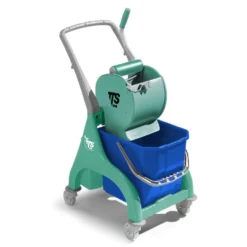 Carrello professionale per le pulizie Nick grigio 50 lt con strizzatore Dry e maniglia ombrello