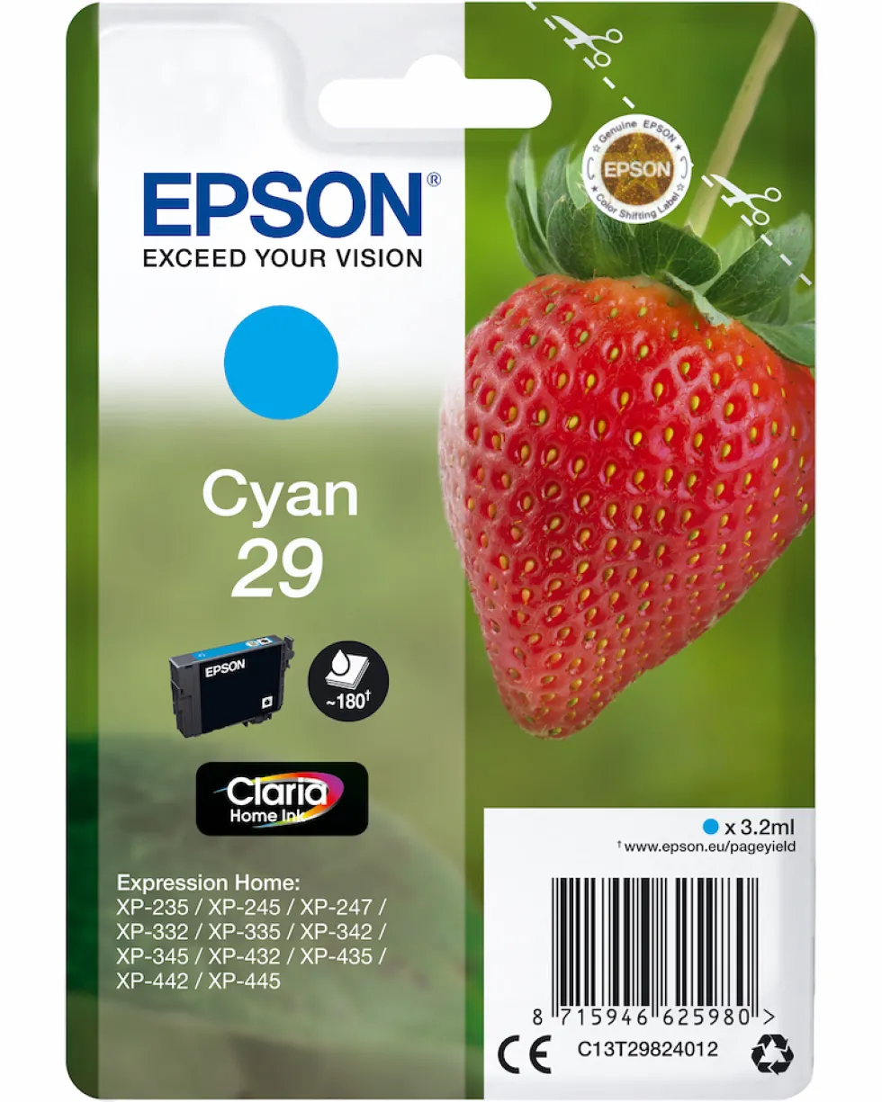 Cartuccia ciano Epson T29824022 Fragola per XP-235