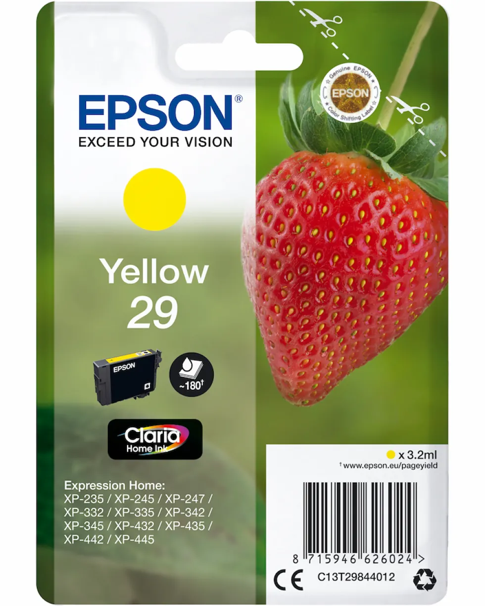 Cartuccia d'inchiostro Epson T29844022 Gialla per stampanti Expression Home