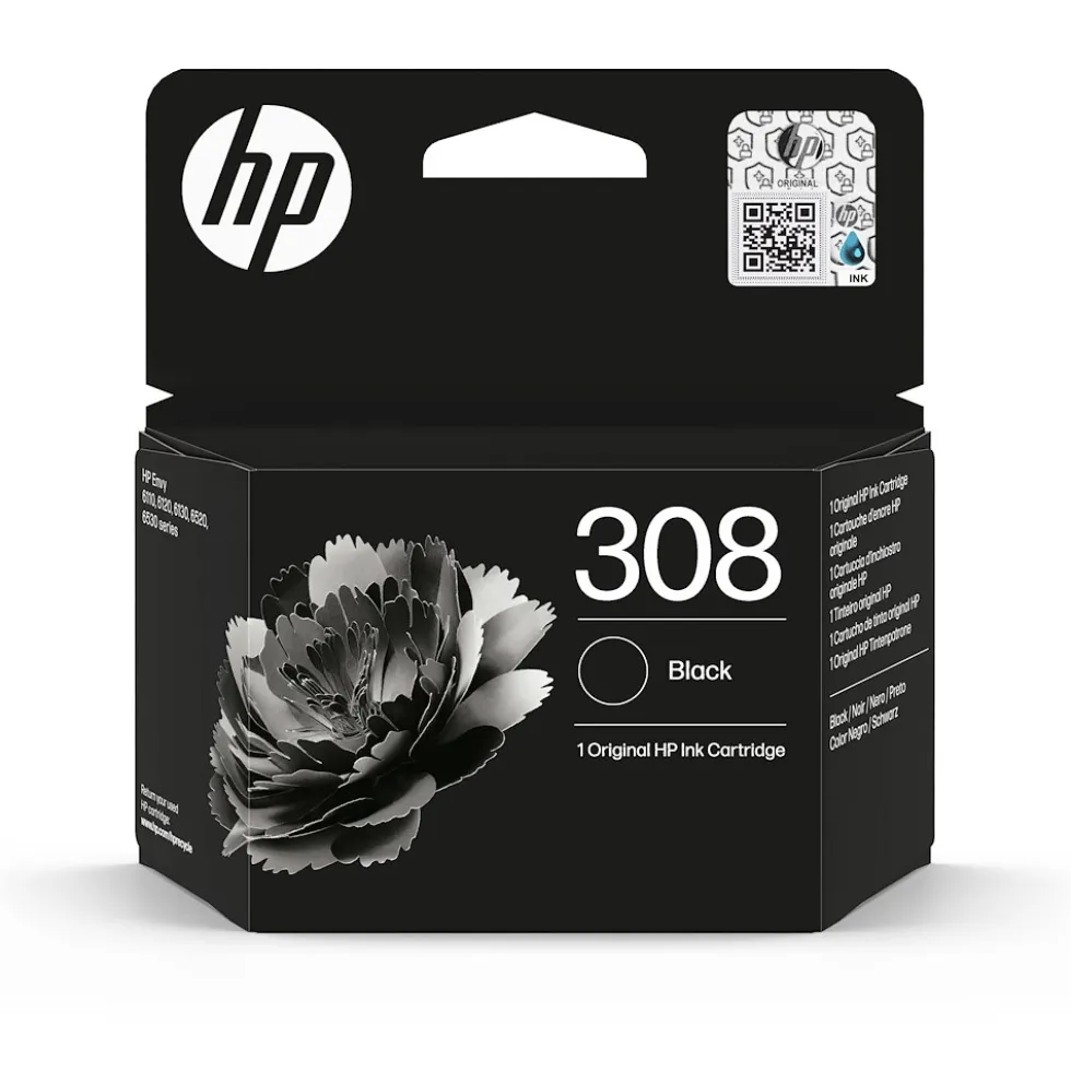Cartuccia d'inchiostro nero HP 308 originale