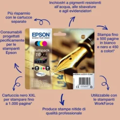 Cartuccia inchiostro Epson C13T16224012 ciano per WorkForce