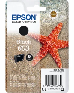 Cartuccia inchiostro Epson 603 Stella Marina nero per stampanti Expression e WorkForce