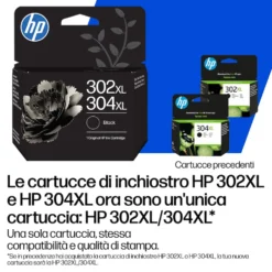 Cartuccia inchiostro nero originale HP 302XL/304XL B7RT9AEBL