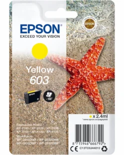 Cartuccia inkjet Epson 603 Gialla per Expression Home e WorkForce