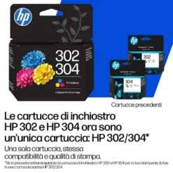 Cartuccia in tricromia originale Hp 302/304 per stampanti inkjet