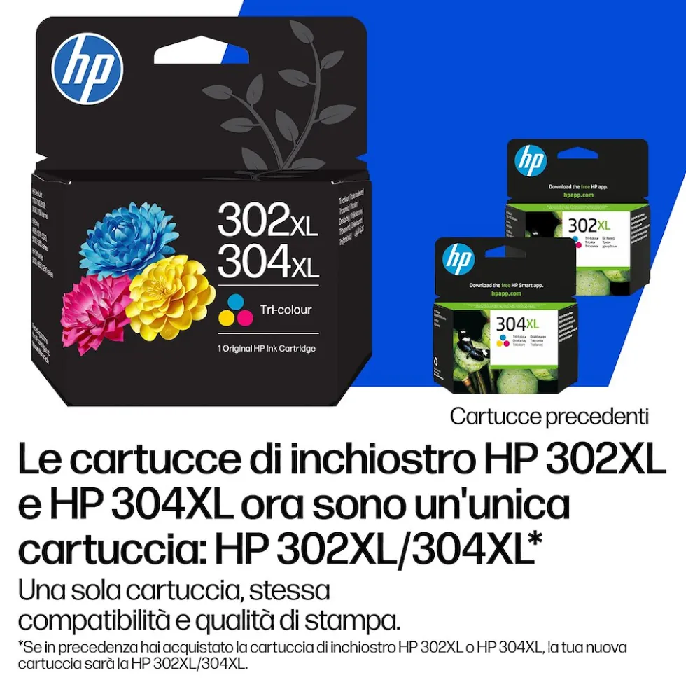 Cartuccia tricromia originale HP 302XL/304XL B7RT8AEBL