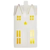 Casetta decorativa in ceramica con LED. 12,3 x 10 x h 23,5 cm - Decor