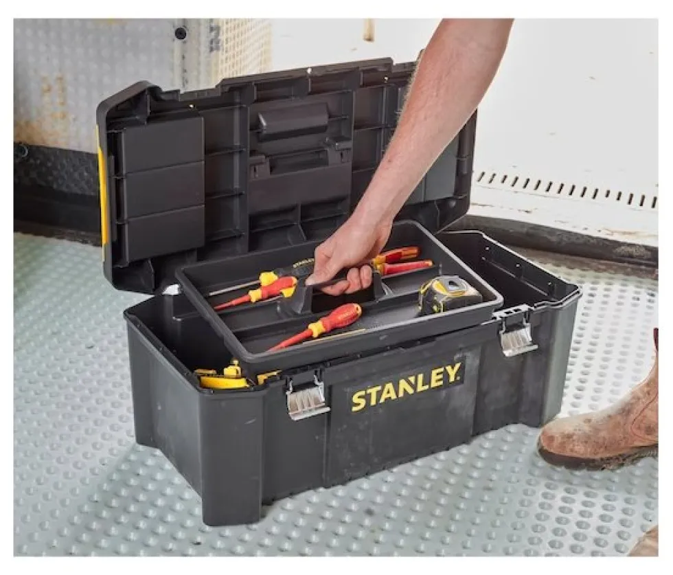 Cassetta per attrezzi Stanley STST829761 ESSENTIAL Nero e Giallo