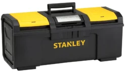 Cassetta per attrezzi Stanley 179218 ONE TOUCH con vaschetta Nero e Gi