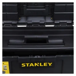 Cassetta per attrezzi Stanley 179218 ONE TOUCH con vaschetta Nero e Gi