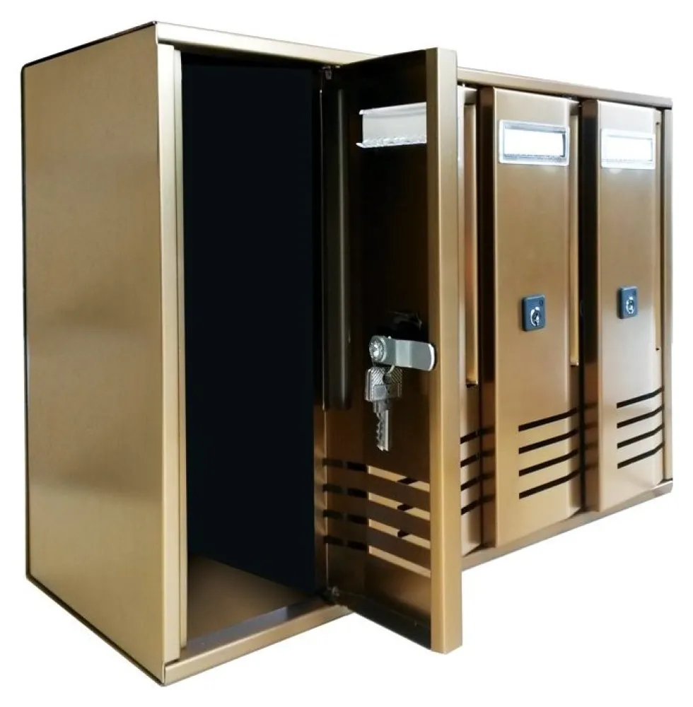 Cassetta posta condominiale Alubox 20C4BR CUBO Bronzo