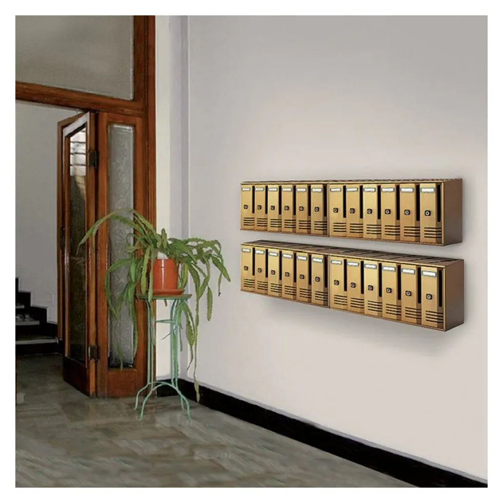 Cassetta posta condominiale Alubox 20C6BR CUBO Bronzo