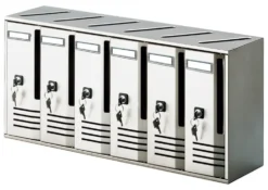 Cassetta posta condominiale Alubox 20C6AR CUBO Argento