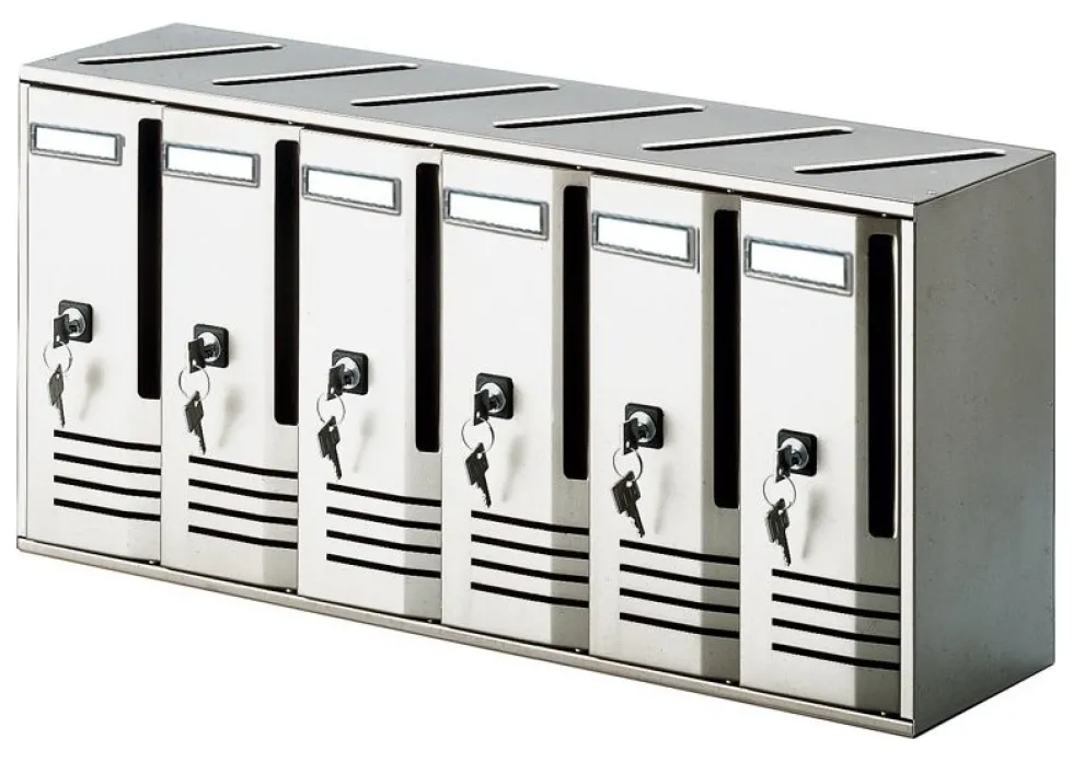 Cassetta posta condominiale Alubox 20C6AR CUBO Argento