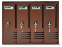 Cassetta posta condominiale Alubox 20C4RU CUBO Ruggine