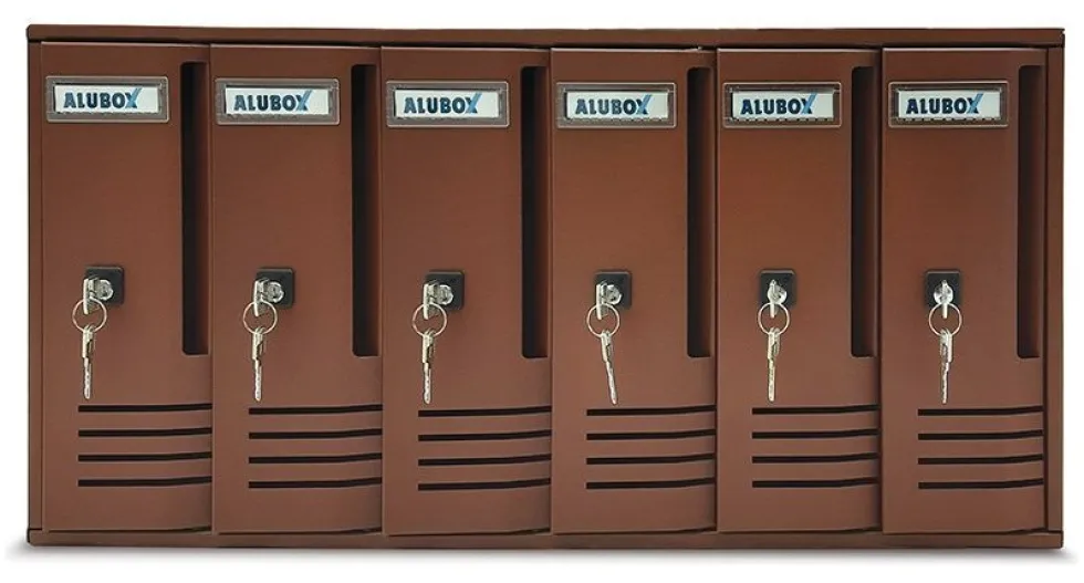 Cassetta posta condominiale Alubox 20C6RU CUBO Ruggine
