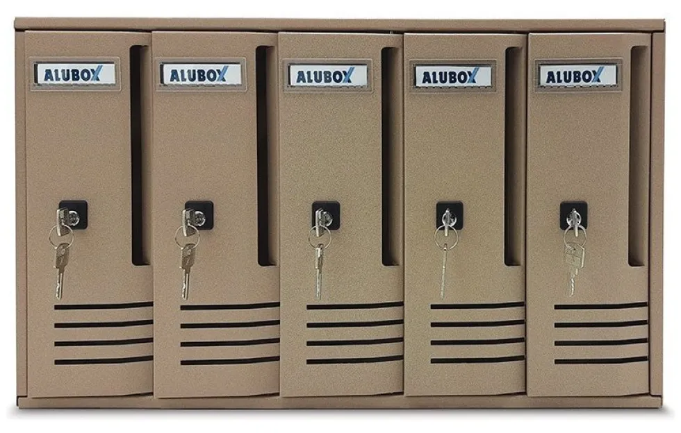 Cassetta posta condominiale Alubox 20C5SA CUBO Sabbia