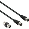 Cavo antenna Hama 00205302 With Adapter 75 Db Black