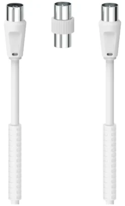 Cavo antenna Hama 00205307 With Adapter 85 Db Bianco