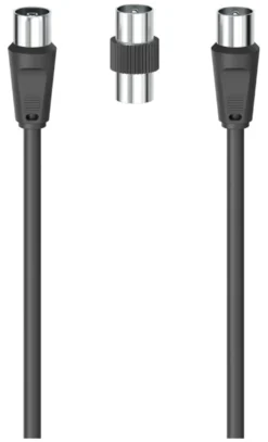 Cavo antenna Hama 00205308 With Adapter 75 Db Black