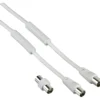 Cavo antenna Hama 00205301 With Adapter 85 Db Bianco