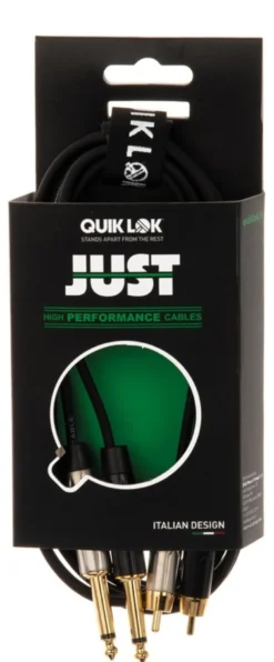 Cavo audio Quiklok 30 02324 JUST 2Rcaj2 2 Black