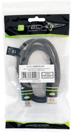 Cavo HDMI Techly ICOC HDMI 4 010 2.0 Black e Green